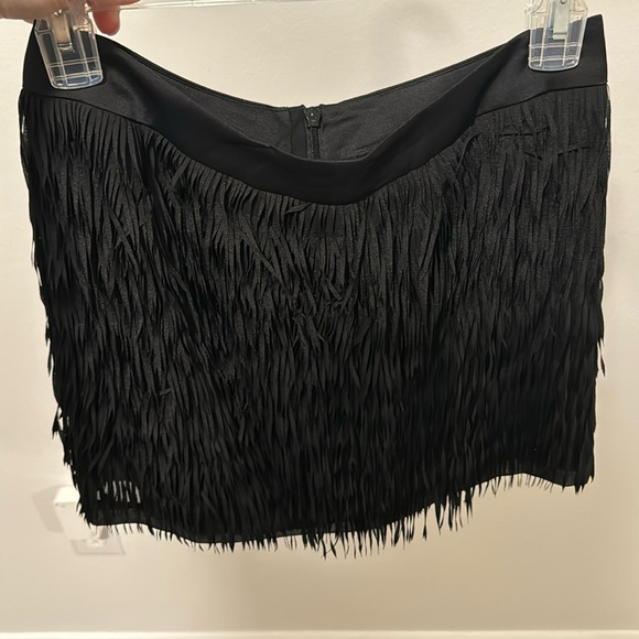 NWT Express black fringe skirt size 0 - Picture 1 of 8